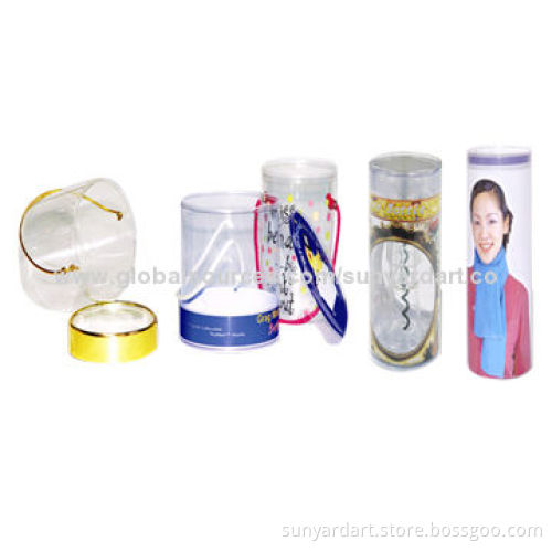 Clear PVC box, tube, oval